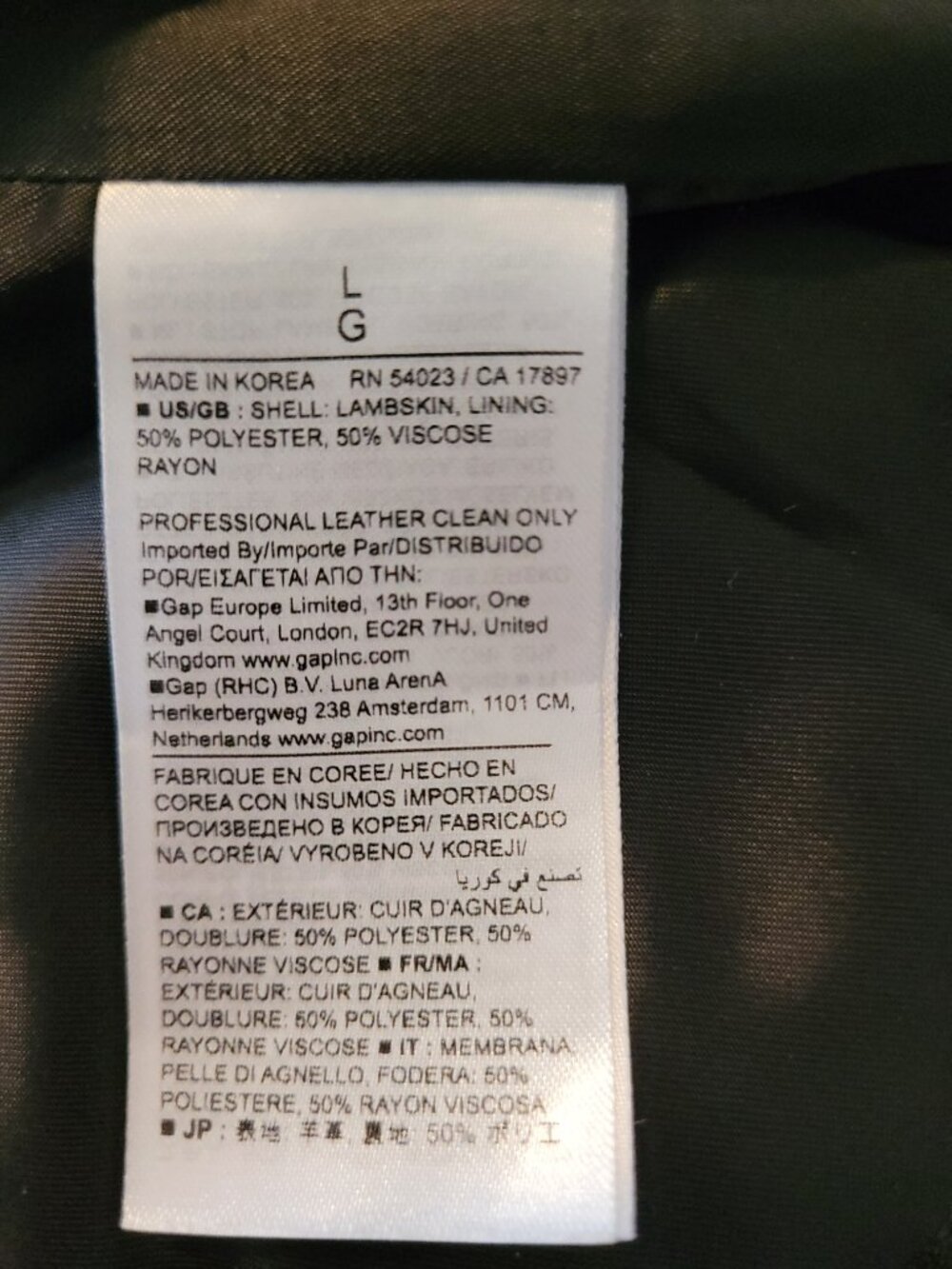 Banana Republic Black Leather Moto Jacket Large - Picture 6 of 6